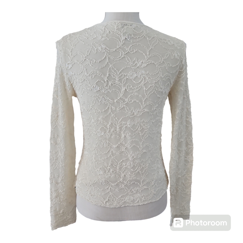 Ann Taylor Lace Overlay Top - Picture 3 of 6